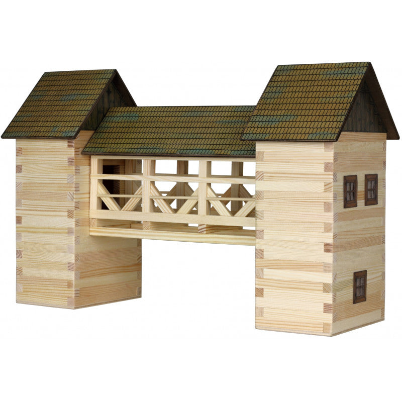 Set constructie arhitectura Pod, 259 piese din lemn, Walachia